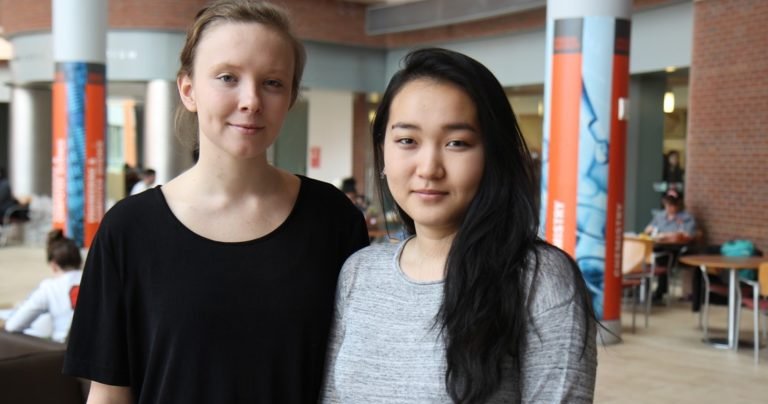 Kalia Zizi Barrow and Ruby Batbaatar pose for a photo
