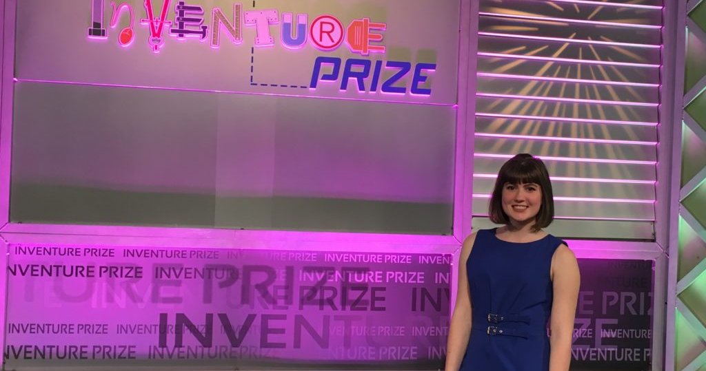 Kate Beckman on stage at the ACC InVenture prize 2017 finals in Atlanta, Georgia.