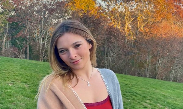 Katy Arons pose for a photo