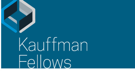 blue background with Kauffman and techstars logo