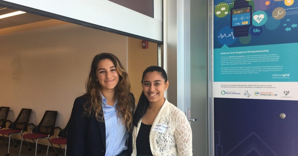 Kayla Simon and Elizabeth Tarangelo pose for a photo