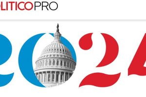 2024 in red white and blue with PoliticalPro above it