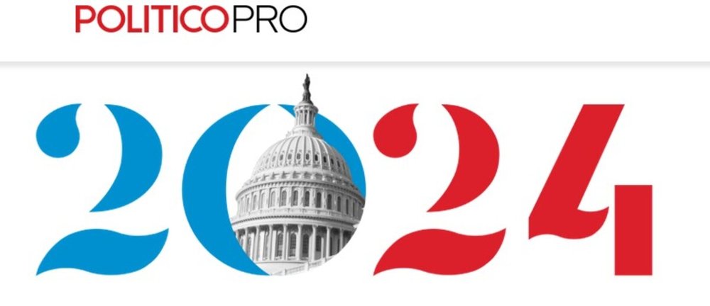 2024 in red white and blue with PoliticalPro above it