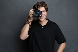 person holding camera