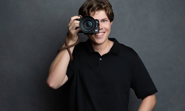 person holding camera