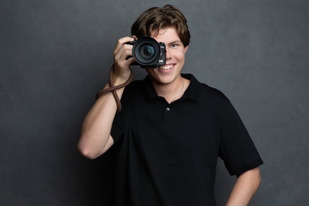 person holding camera