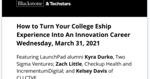 LaunchPad & Techstars speaker series poster