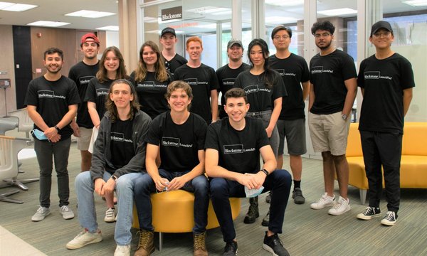group of students in front of LaunchPad