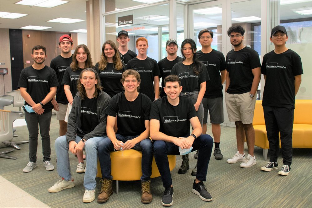 group of students in front of LaunchPad