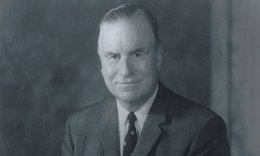 Black and white portrait of Chancellor William Tolley circa 1960s