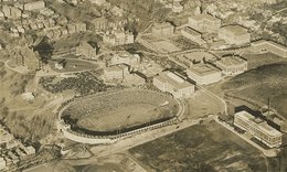 aerial photo of Syracuse University campus with Archbold Stadium in center