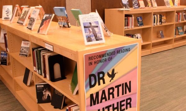 Martin Luther King Jr. Book Display Curated by iSchool Student