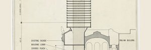 Marcel Breuer, Grand Central Tower, 1968. Pencil on transparent drafting paper, 41 in. x 45 in.