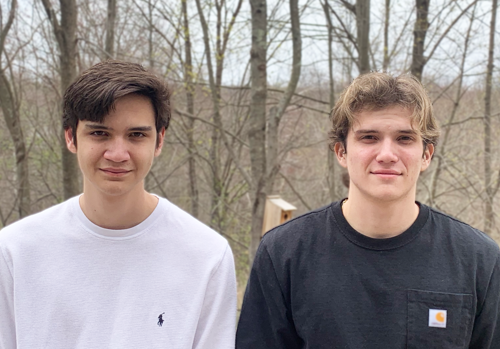 two young men outdoors