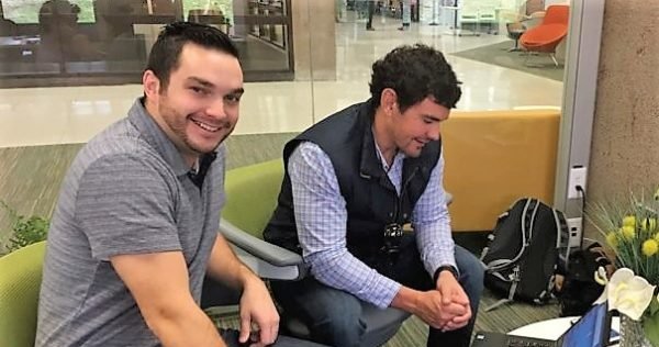 Jim Capparelli and Matt Gardner in the LaunchPad