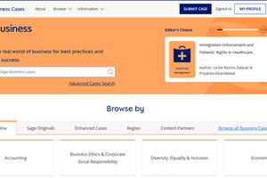 screen shot of business page