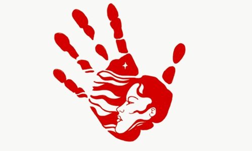hand print in red ink