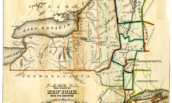 Map of New York in 1788