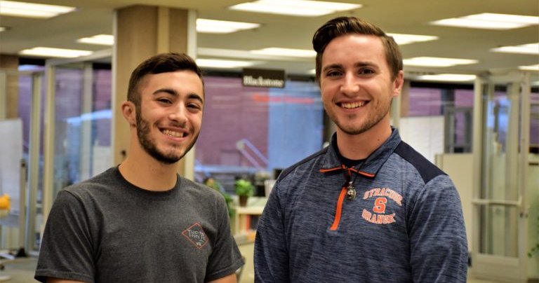 Nick Barba and David Fox smile for a photo
