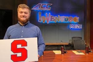 Noah Mechnig-Giordano, winner of last year’s Syracuse ACC InVenture Prize at the 2022 finals
