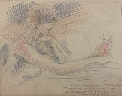 One of Hawley’s colorful sketches I discovered in the archive. Carl T. Hawley Papers.