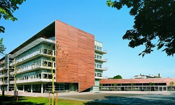 exterior of brick building