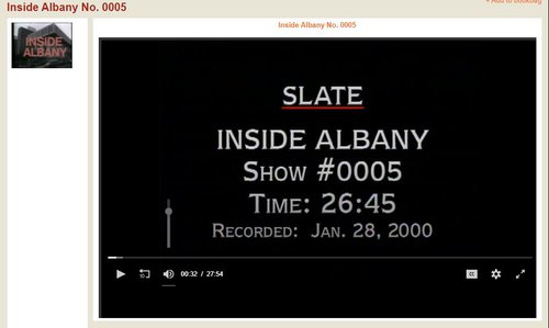 Opening credit card for Inside Albany No. 0005, Inside Albany Records.