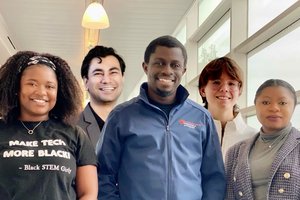 Fall 2024 Orange Innovation Fund award winners from left to right: Brianna Gillfillian, Waqar Hussain, Emeka Ossai, Ava Lubkemann, Tosin Alabi