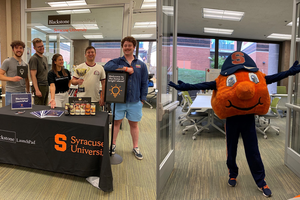 Otto and new LaunchPad team members welcome students back to the LaunchPad