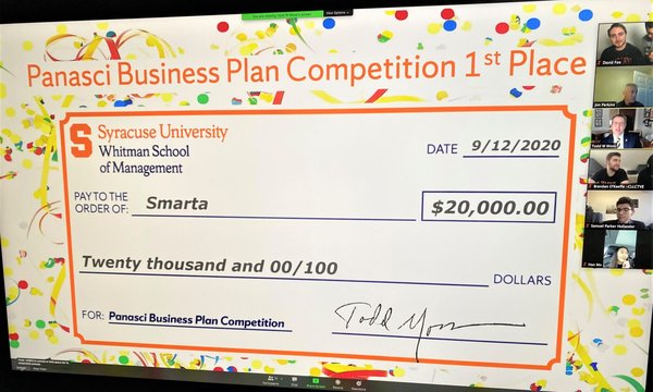 a check of $20,000 for Smarta