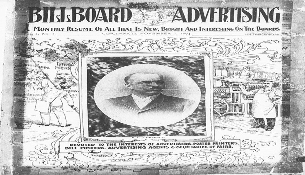 First Billboard Magazine Cover from November 1, 1894