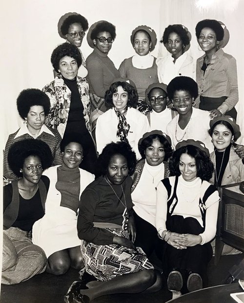 Photograph of Constance Timberlake and Delta Sigma Theta sisters, 1975. Constance Timberlake Papers.