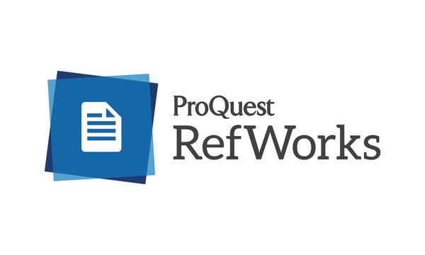 ProQuest RefWorks logo with blue overlapping squares and white document icon