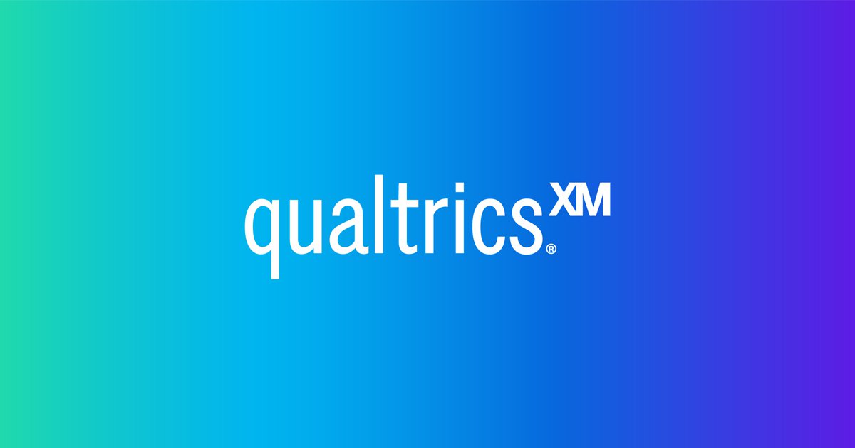 qualtrics logo on blue background