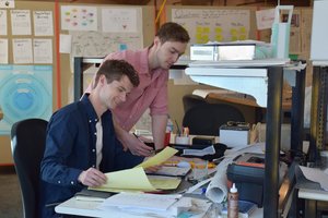Quinn King (left) and Alec Gillinder at their VPA design studio