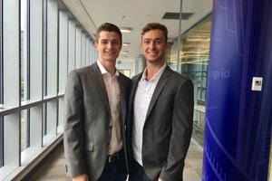 Quinn King and Alec Gillinder, co-founders of MedUX, participating in the CNYBAC Medical Device Innovation Challenge, co-founders of MedUX, participating in the CNYBAC Medical Device Innovation Challenge