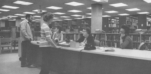 Reference desk Bird Library 1972