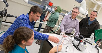 Researchers in the lab