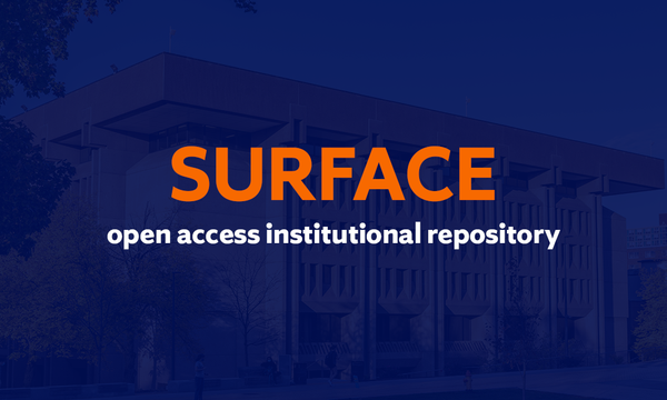 SURFACE in orange with blue background