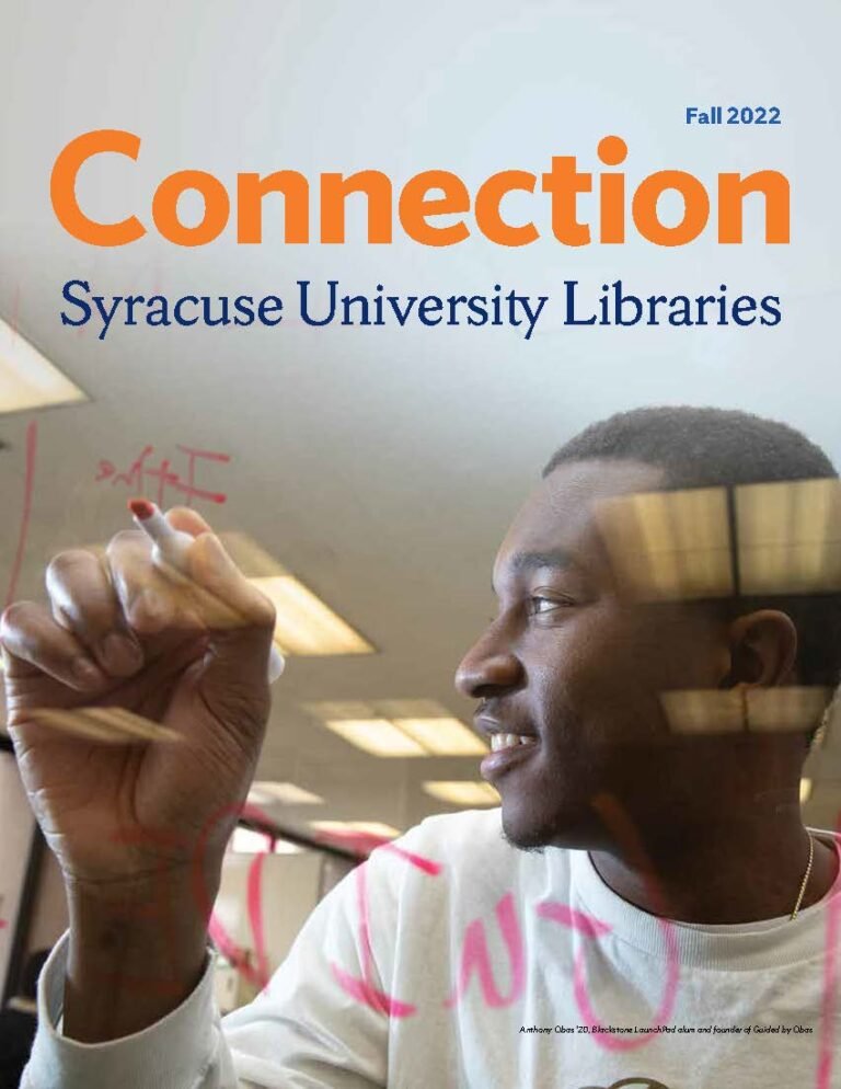 Fall 2022 SU Libraries magazine features Anthony Obas photo on the cover