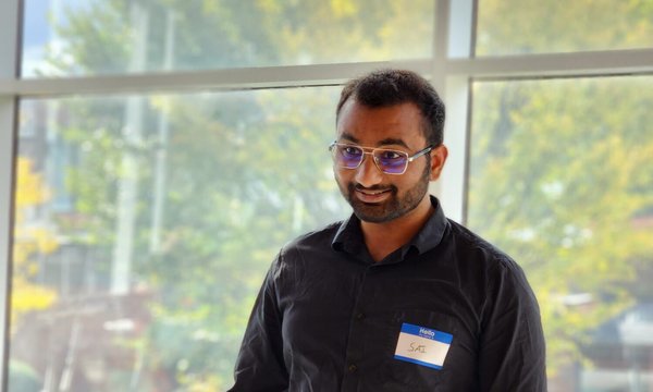 Sai Krishna Bolla speaks at the LaunchPad’s Startup in a Day competition