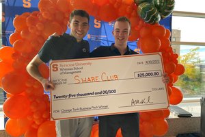 Sam Hollander (left) and James LePage, grand prize winners