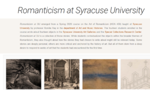 iSchool, Arts & Sciences and Libraries Collaborate on “Art of Romanticism” Course