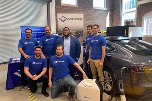 SparkCharge team pose for a group photo