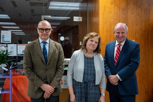 Michael Speak, Dean of School of Architecture; Barbara Opar, Librarian for Architecture and French Language and Literature; David Seaman, Dean of Syracuse University Libraries and University Librarian
