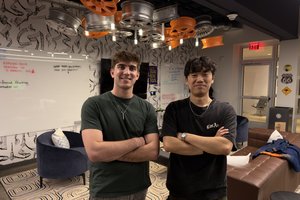 Spencer Chan ’26 (College of Visual and Performing Arts) and Mirco Kunz ’26 (Martin J. Whitman School of Management), founders of Ares Lead