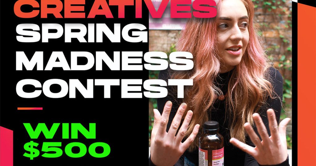 Spring Madness Flyer contain submission guideline and a photo of a woman
