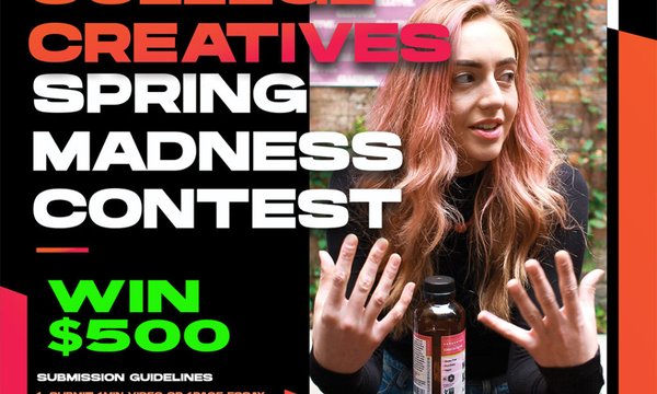 Spring Madness Flyer contain submission guideline and a photo of a woman