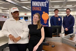 Spring 2026 Orange Innovation Fund recipients: Celes Buffard, Haley Greene, Nathan Brekke and Jack Venerus