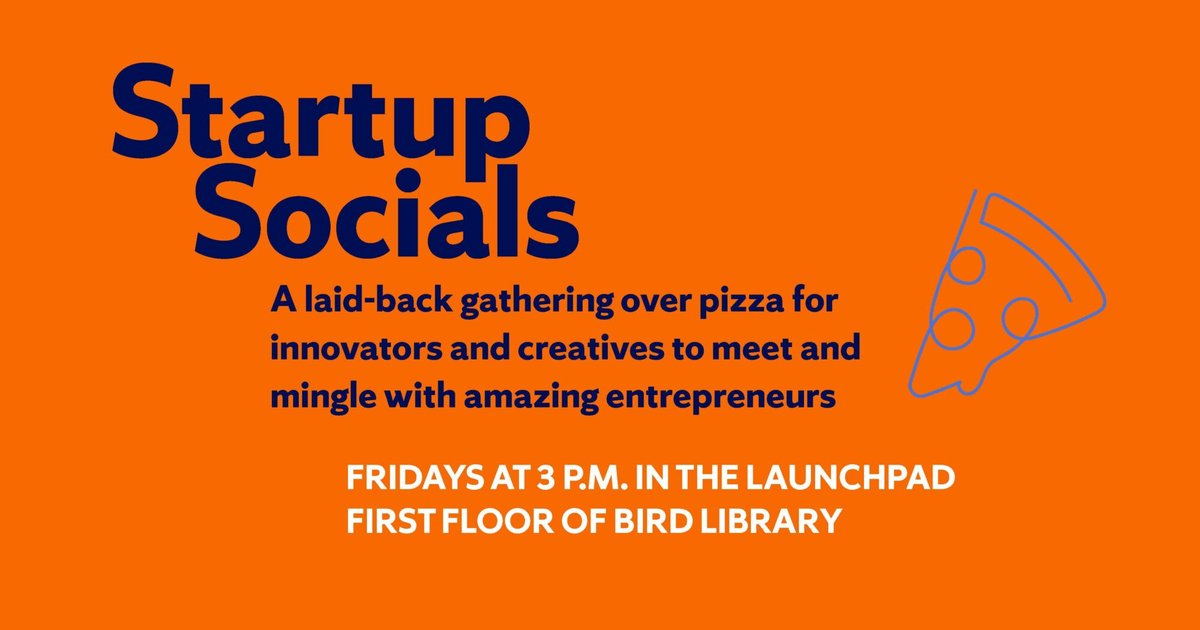Startup Socials September October graphic poster